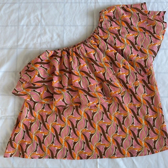 Anthropologie Devotion Twins Platania One Shoulder Top Size L - Picture 6 of 12